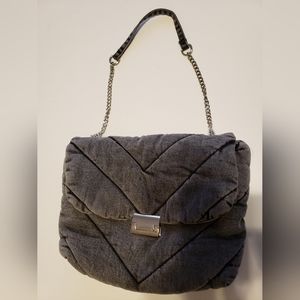 ZARA BLACK GRAY DENIM JEAN PURSE